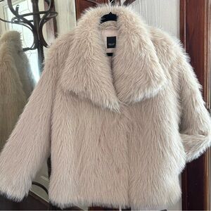 Simply Vera Vera Wang Plush Teddy Jacket - Cream